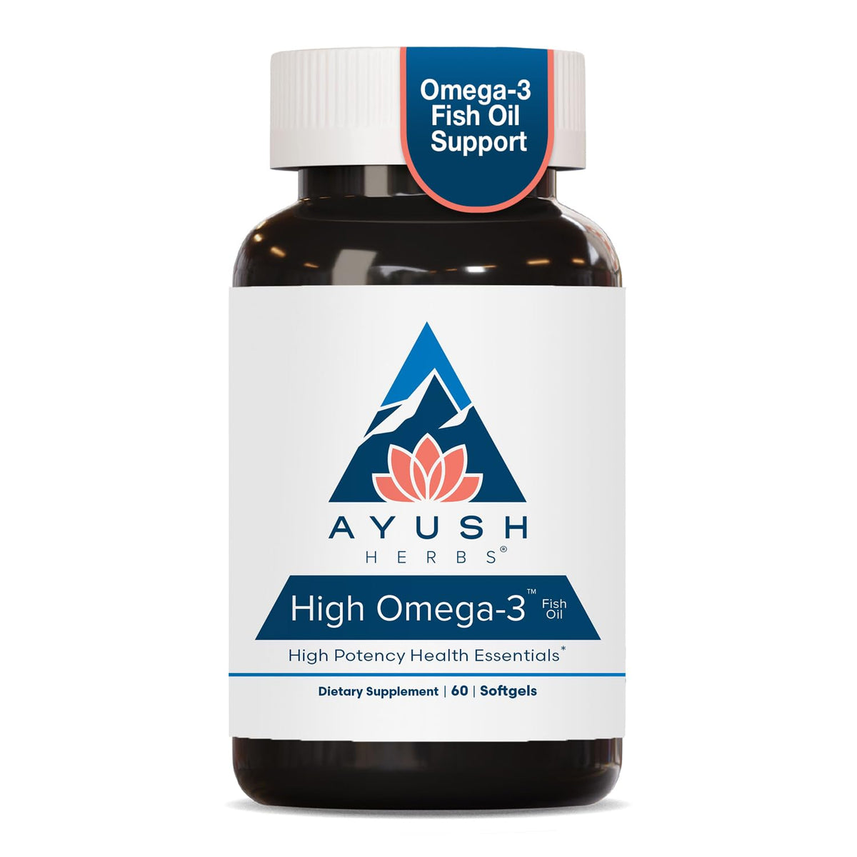 Ayush Herbs Omega 3 1000mg capsules vue de face