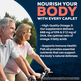 Ayush Herbs Omega 3 capsules sur un fond blanc
