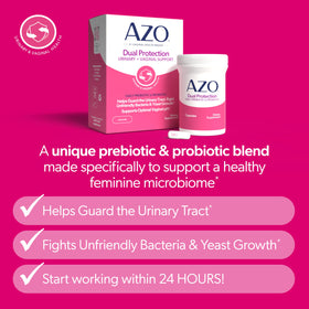 AZO Complément Alimentaire Probiotiques et Prébiotiques, vue latérale de la boîte