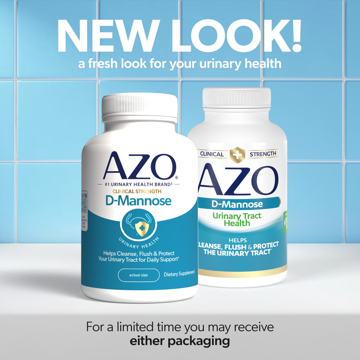 AZO D-Mannose image de côté montrant le format des capsules