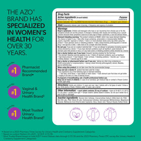 AZO Protection Antibactérienne comprimés avec étiquette visible