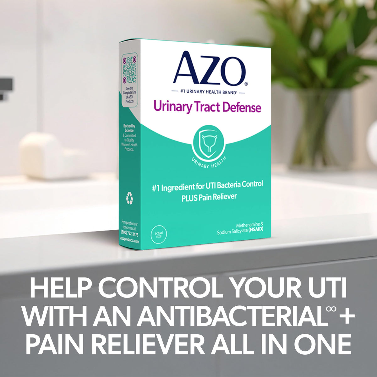 AZO Protection Antibactérienne sur table avec des fleurs