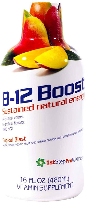 B-12 Liquide Tropical Blast 1st Step bouteille vue de face