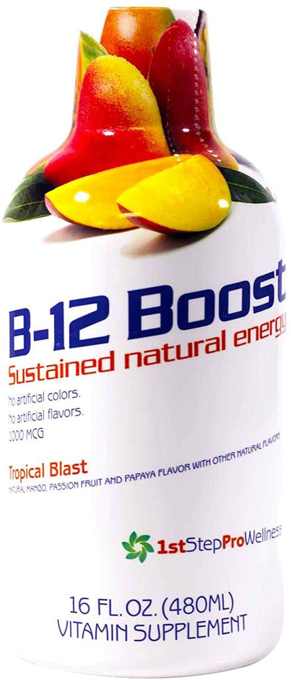 B-12 Liquide Tropical Blast 1st Step bouteille vue de face