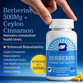 B BEWORTHS Berbérine HCl 500mg, étiquette du produit