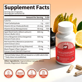 B BEWORTHS Cholesterol vue de côté avec des capsules alignées