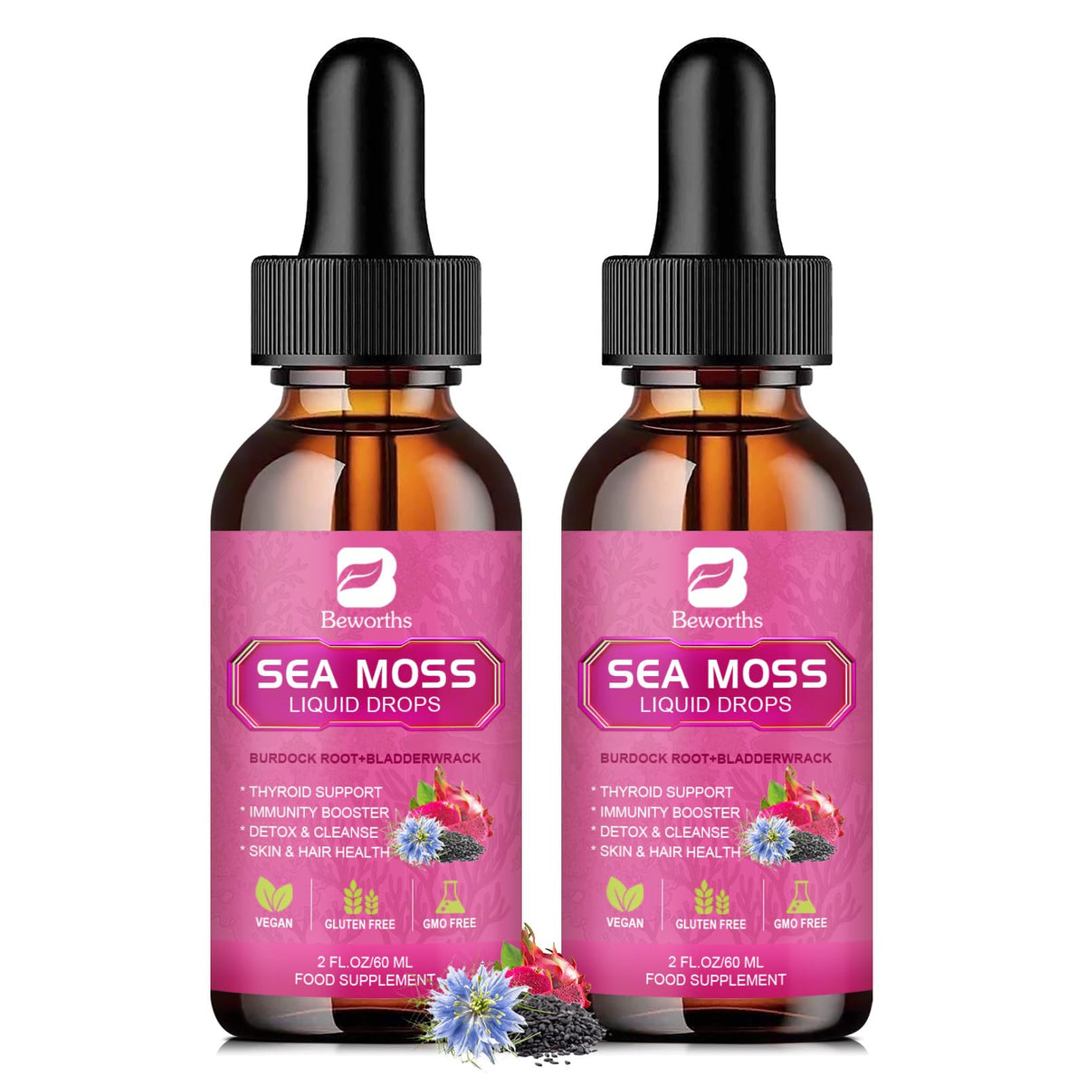 B BEWORTHS Gouttes Liquides de Mousse de Mer 118 ml vue de face