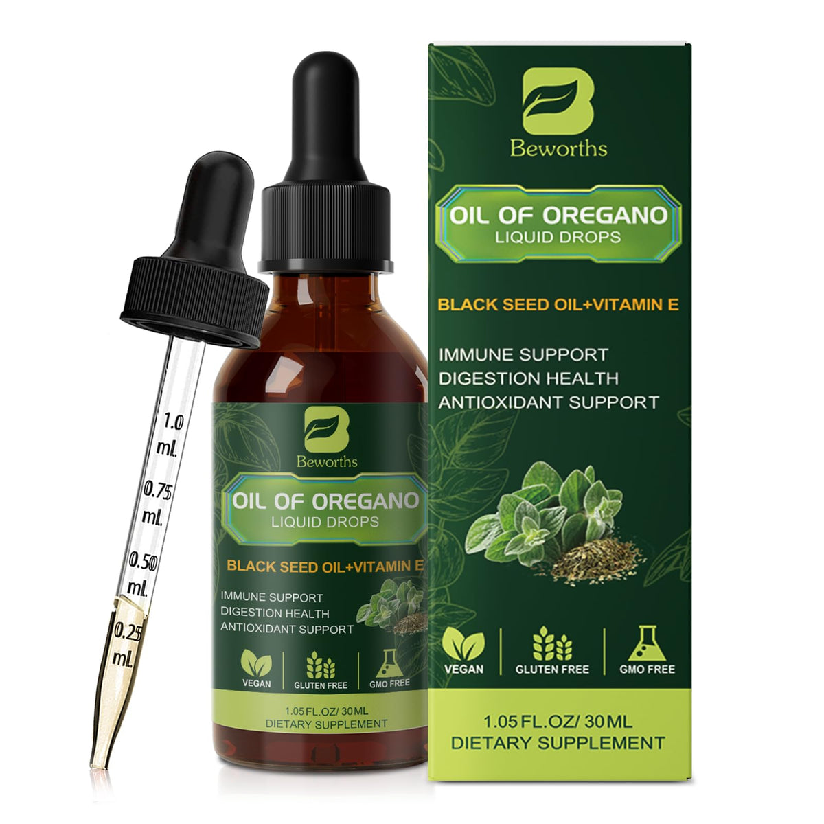 B BEWORTHS Huile d'Origan Bio 80% Carvacrol flacon avant