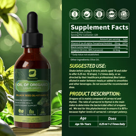 B BEWORTHS Huile d'Origan Bio 80% Carvacrol flacon ouvert