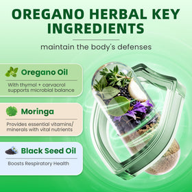 B BEWORTHS huile d'origan capsules avec étiquette
