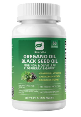 B BEWORTHS huile d'origan capsules vue de face