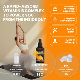 B Complex liquide Aube'Azur avec une cuillère doseuse