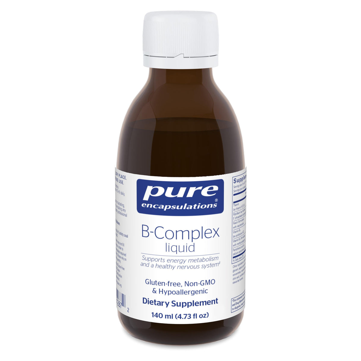 B-Complex Liquide Pure Encapsulations 140 mL vue de face