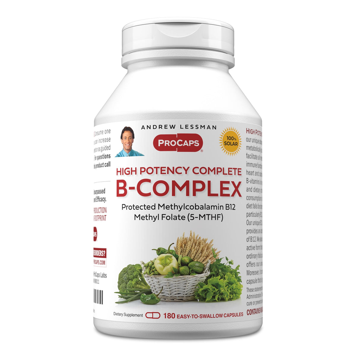 B-Complex Methylé ANDREW LESSMAN 180 gélules vue avant