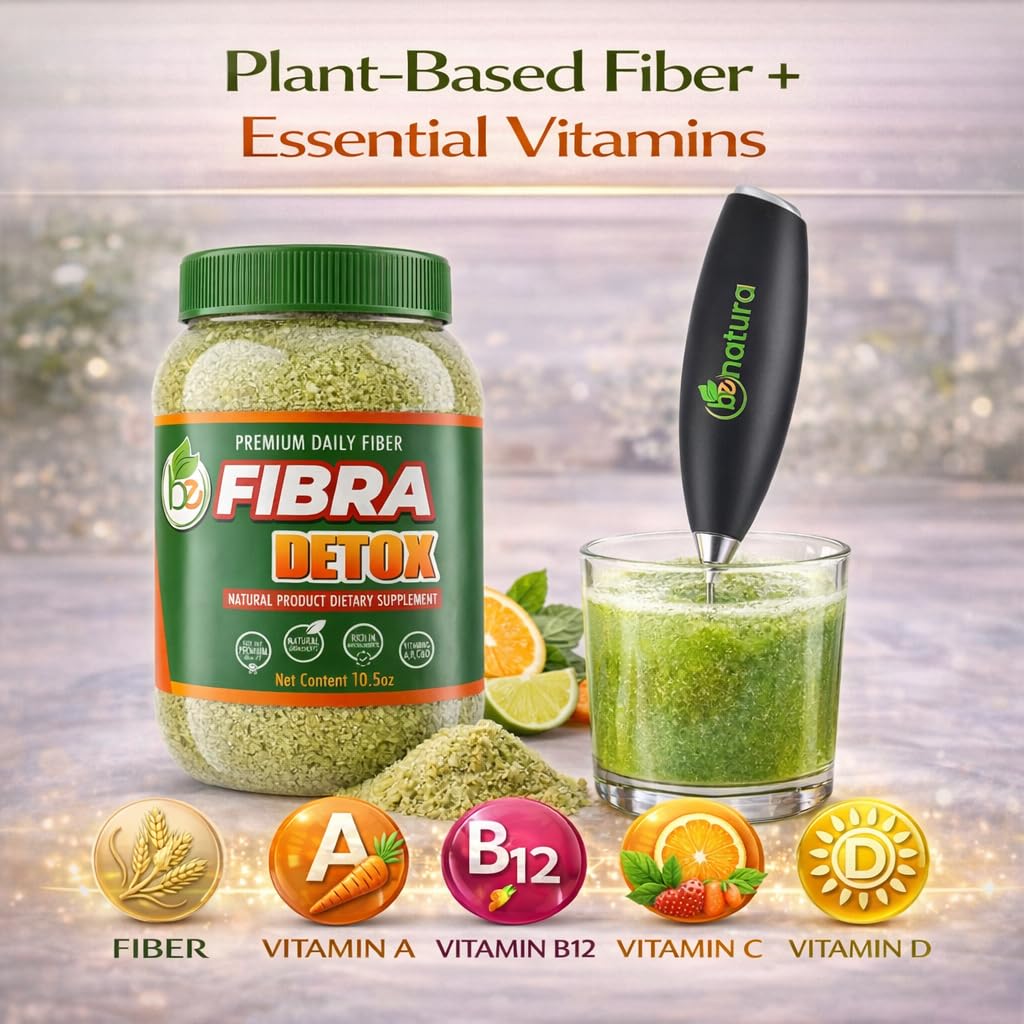 B-Experts Fibra complément alimentaire de fibres 10,5oz en poudre dans un verre