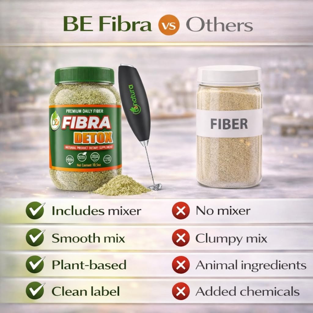 B-Experts Fibra complément alimentaire de fibres 10,5oz sur une table avec fruits