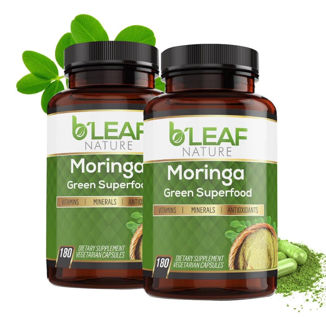 B'LEAF NATURE Capsules de Moringa Oleifera 1000mg, vue avant