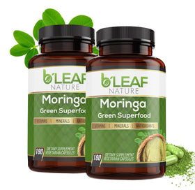 B'LEAF NATURE Capsules de Moringa Oleifera 1000mg, vue avant