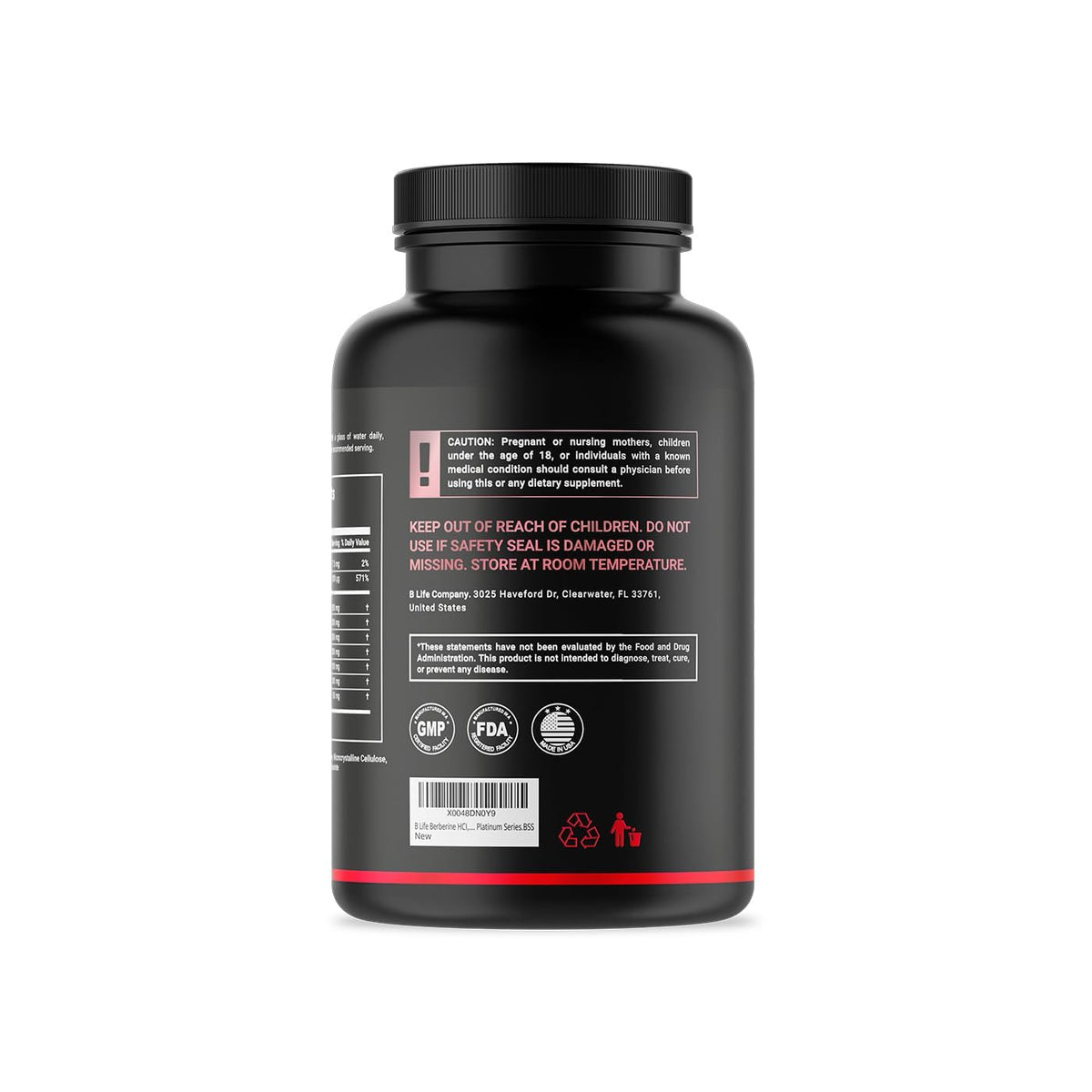 B Life Berberine Complex+ 240 capsules en situation sur un bureau