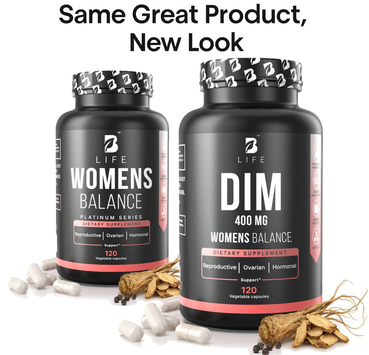 B Life Company Complément Alimentaire DIM 400 mg 120 capsules avec verre d'eau