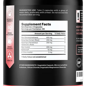 B Life Company Complément Alimentaire DIM 400 mg 120 capsules vue arrière