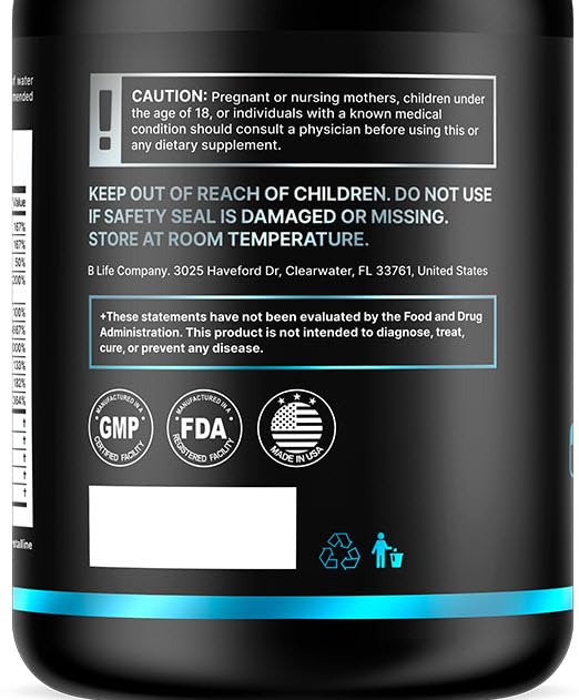 B Life Company Compléments Alimentaires Cheveux 240 Capsules ouvertes montrant les capsules