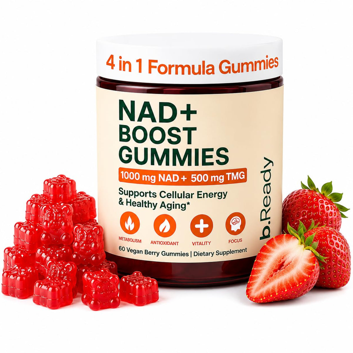 b.Ready Gummies NAD+ 1000 mg boîte vue de face