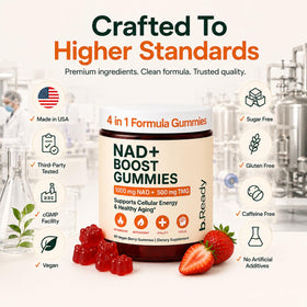 b.Ready Gummies NAD+ 1000 mg gummies dans une main