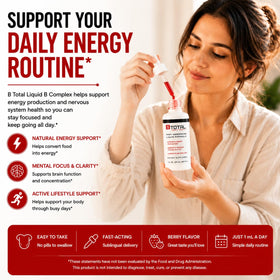 B Total Complex de Vitamines B, bouteilles sur fond blanc