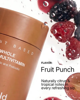 B.WILD Mélange de Boisson Multivitaminé à Base de Plantes, cuillère avec poudre