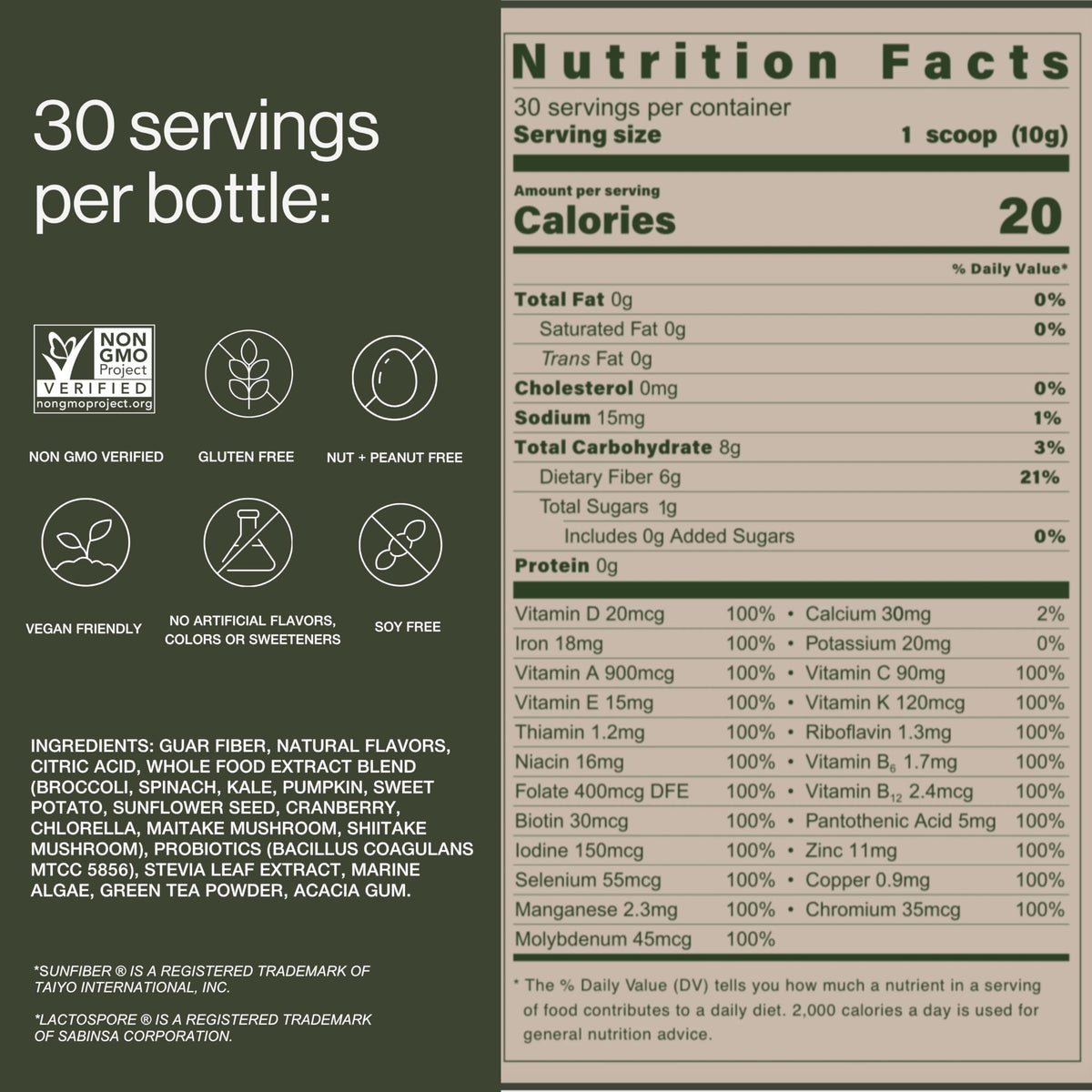 B.WILD Mélange de Boisson Multivitaminé Végétal Pêche Thé Vert en verre