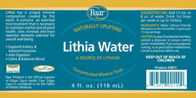 Baar Concentré d'Eau Lithia 118 ml en situation de prise