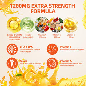 Babivek Gélules Omega-3 Vegan 1200mg gummies à côté d'un verre d'eau