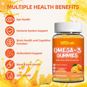 Babivek Gélules Omega-3 Vegan 1200mg gummies avec fruits