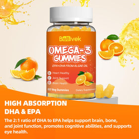 Babivek Gélules Omega-3 Vegan 1200mg gummies ouvertes