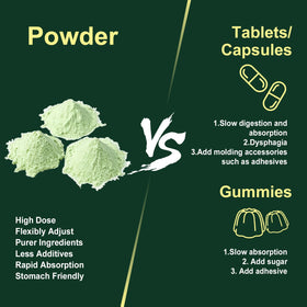 Babivek Poudre de Super Greens Bio avec fruits frais à côté