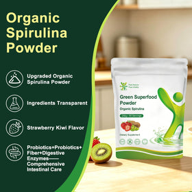 Babivek Poudre de Super Greens Bio dans un bol avec fruits