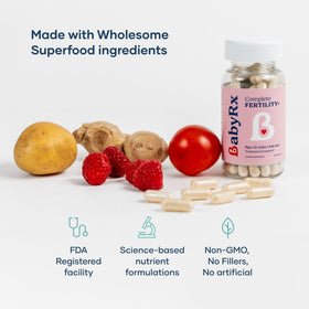 BabyRx Compléments Alimentaires Fertilité+ Femmes 90 Capsules - étiquette