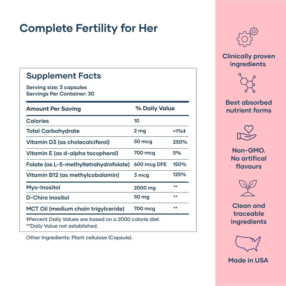 BabyRx Compléments Alimentaires Fertilité+ Femmes 90 Capsules - format