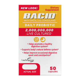 BACID Probiotique Quotidien 50 Comprimés vue de face