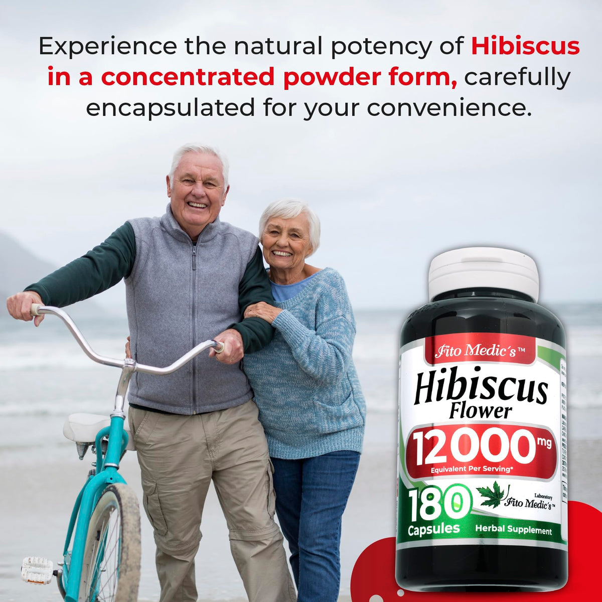Back label of FITO MEDIC'S Hibiscus capsules with ingredients