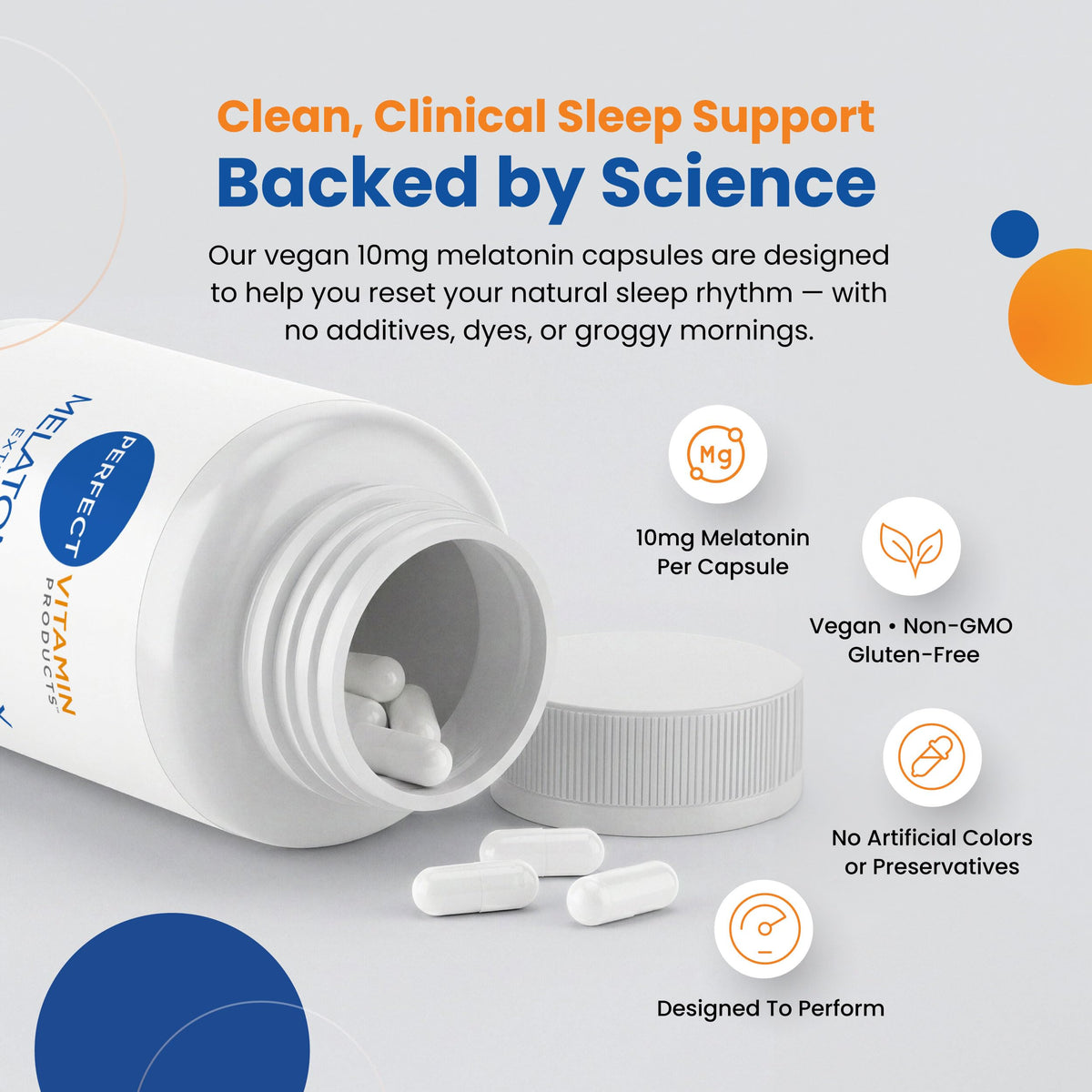 Back of Melatonin 10mg packaging with ingredient list