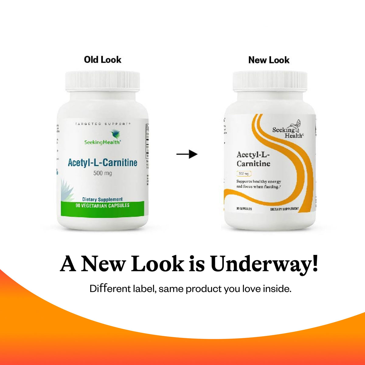 Back of Seeking Health Acetyl-L-Carnitine packaging