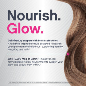 Back view of NeoCell Biotin Beauty Soft Chews packaging
