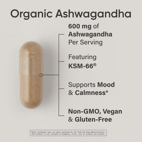 Back view of Sports Research Ashwagandha packaging