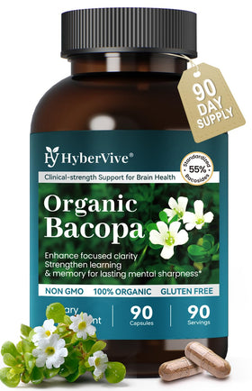 Bacopa Monnieri 300 mg HyberVive capsules vue de face