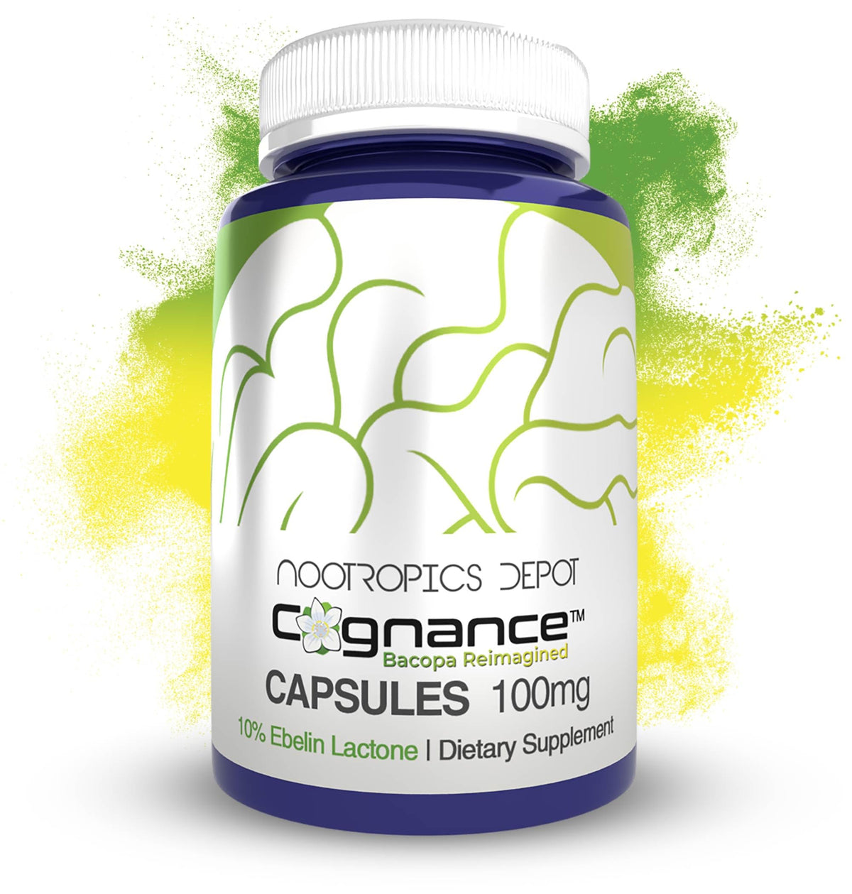 Bacopa Monnieri Cognance 100mg 60 Capsules vue avant
