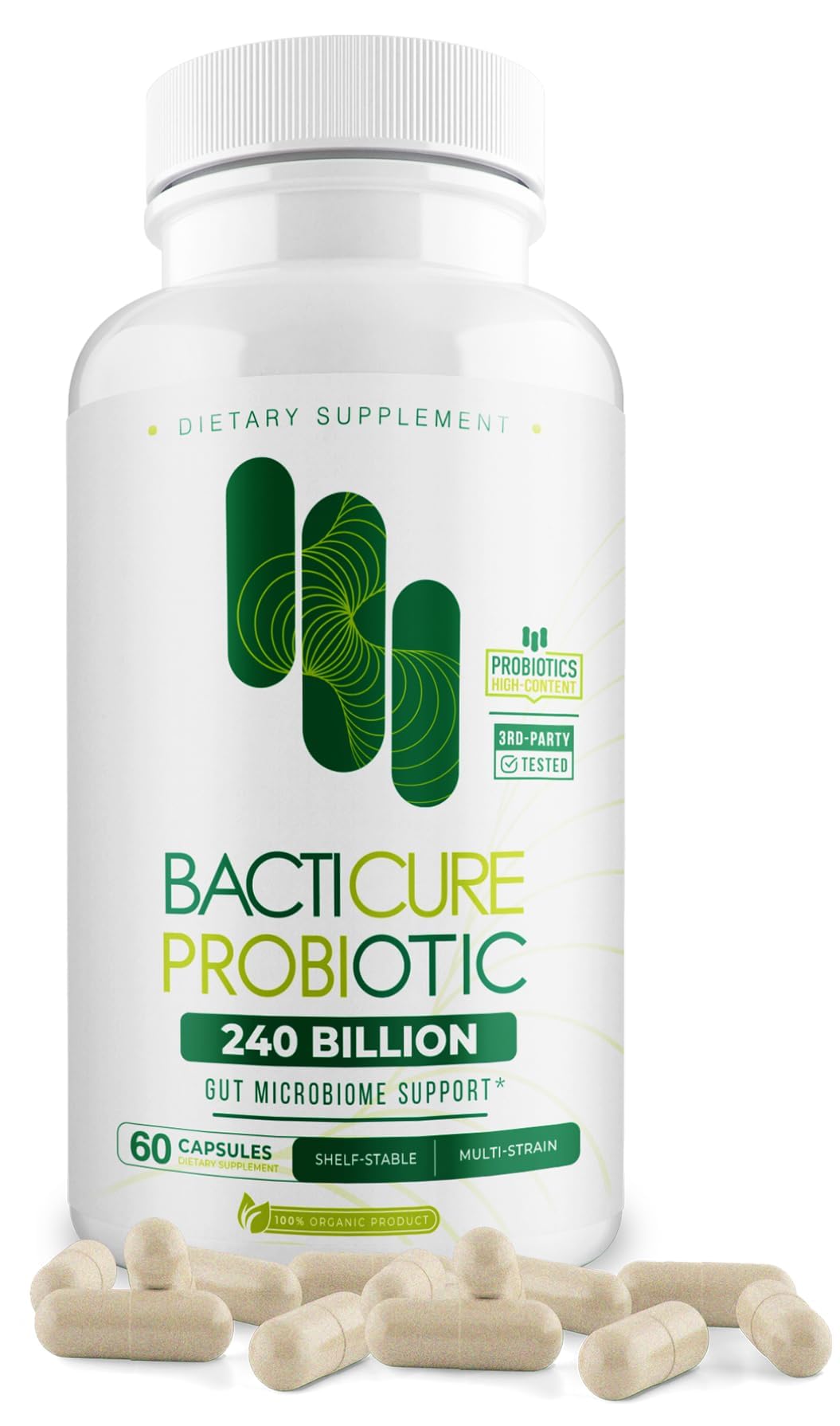 BACTERIUM PLUS Complément Alimentaire Probiotique 60 Capsules vue de face