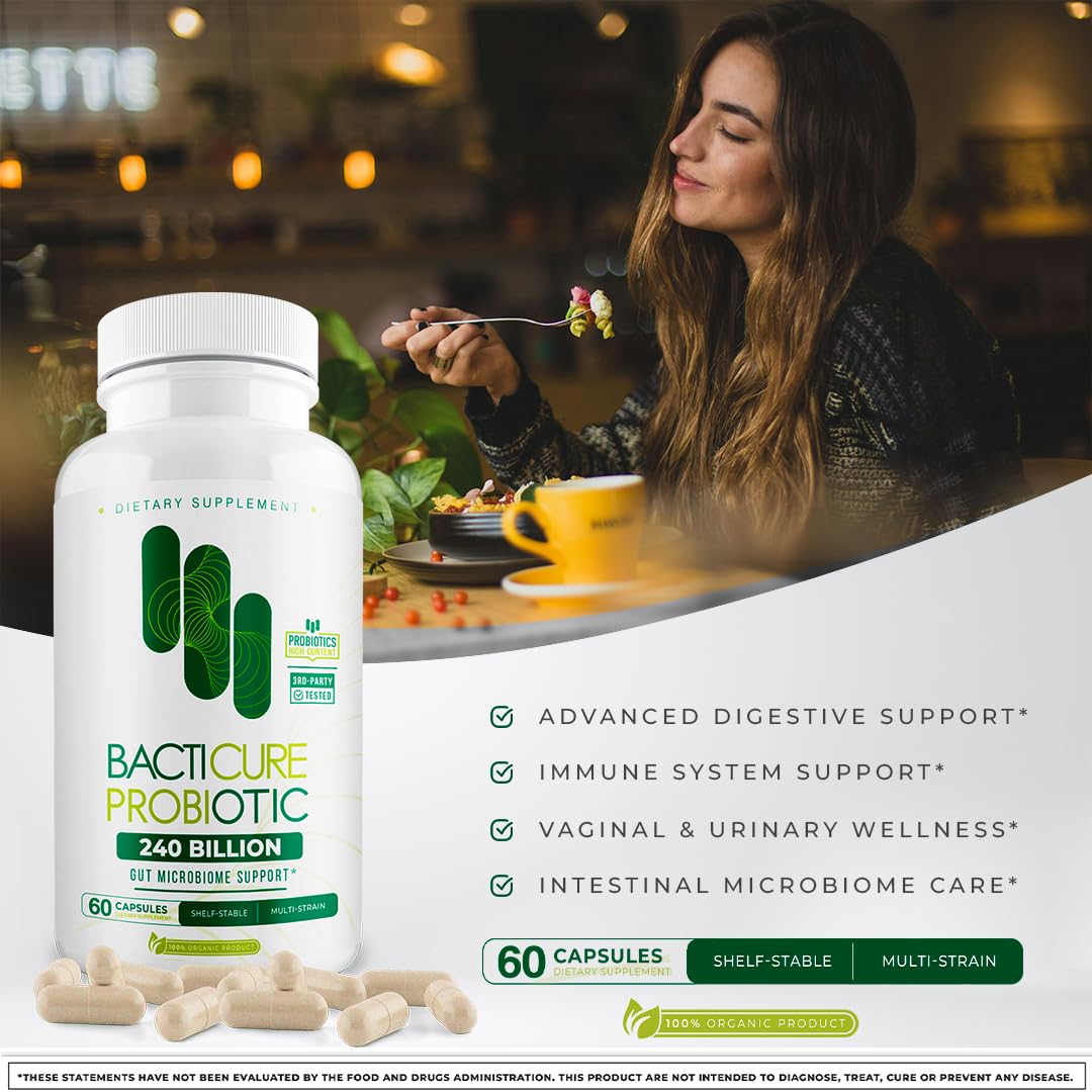 BACTERIUM PLUS Probiotique 120 Capsules avec d'autres compléments alimentaires