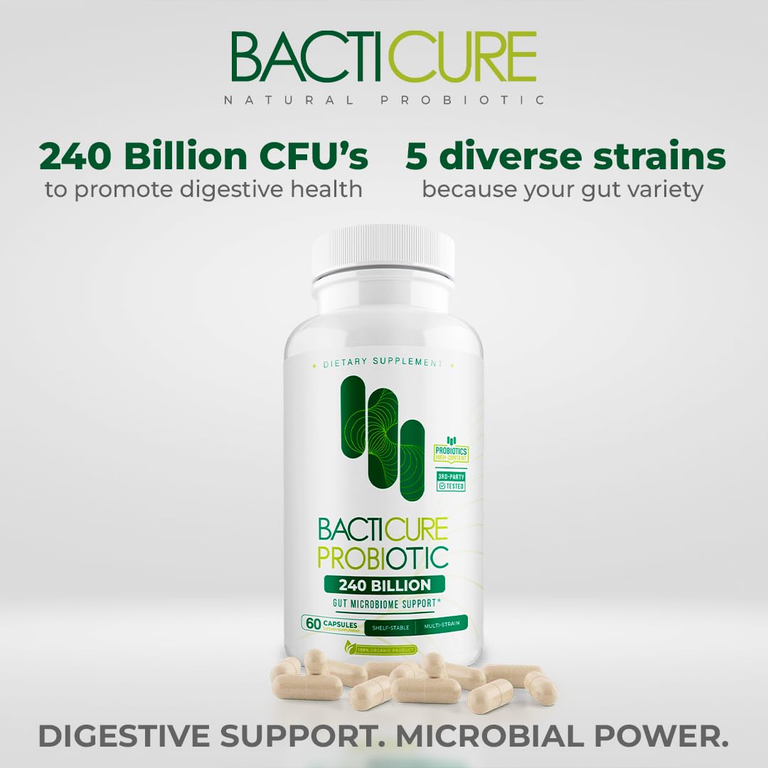 BACTERIUM PLUS Probiotique 120 Capsules avec une main tenant le flacon
